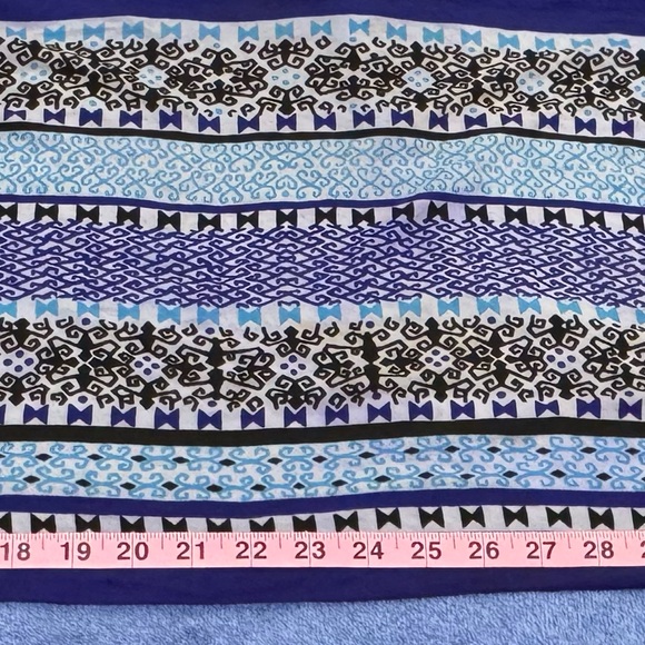 Givenchy Purple and Blue Patterned Scarf - Picture 3 of 5